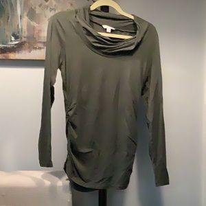 Cowl neck long sleeve shirt
